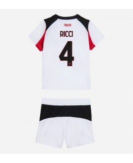 Günstige AC Milan Samuele Ricci #4 Auswärts Trikotsatzt Kinder 2025-26 Kurzarm (+ Kurze Hosen)